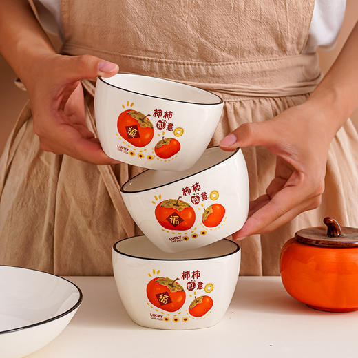 柿柿如意经典陶瓷餐具十六件套 商品图7