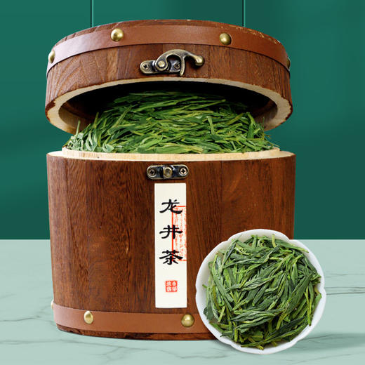 【古法传承❗️龙井茶绿茶礼盒】源自核心产地高山茶园，明前龙井豆香，正宗茶叶礼盒装木桶，马年新年送礼好物年货礼盒L 商品图0