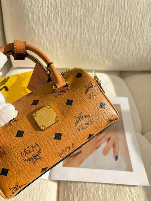 F012228精典干邑色迷你波士顿保龄球手提斜挎包mini包 商品图9