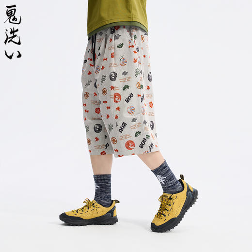 ONIARAI/鬼洗26夏季棒系列好运纹样满印双面牛仔7分宽裤男26N0541 商品图1