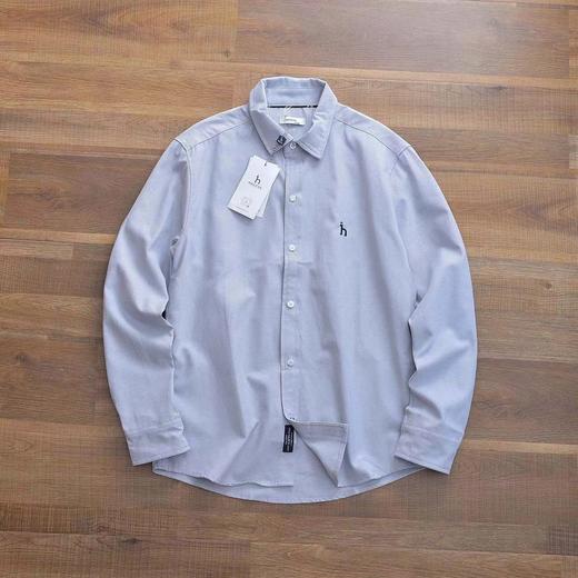 F012233百搭精典款全棉牛津纺衬衫男士商务休闲长袖衬衫 商品图2