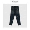 04-1潘依绣丁丁宠粉磨绒加厚显瘦百搭烟管裤水洗蓝牛仔裤 D6702 商品缩略图2