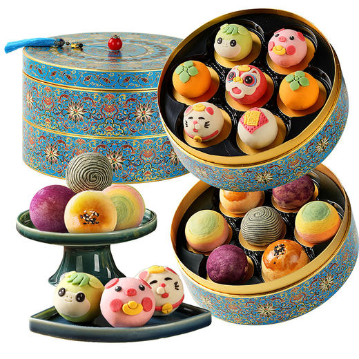 【景上凝酥礼盒】皇家高端中式糕点礼盒送礼西安特产文创礼品手工菓子糕点年货礼品801g 商品图1