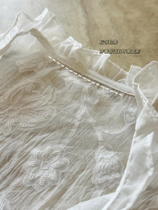 Fab*同款洛可可微透高级感剪花罩衫上衣 商品图9