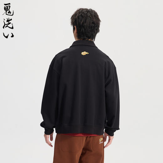 ONIARAI/鬼洗26春季新泥棒蓝马年画框艺术翻领开衫卫衣男 26NOB54 商品图2