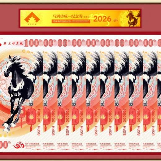 现货《马到功成》生肖纪念券， 北京邮票厂官方发行，纪念徐悲鸿先生诞辰 130 周年 商品图5