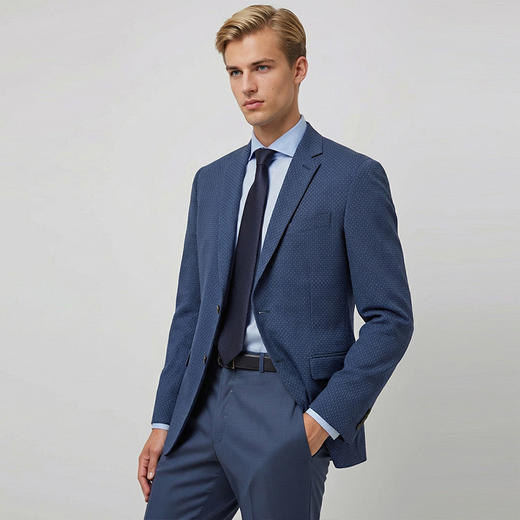 布兰施男士商务休闲单西通勤男西服轻奢西装外套开衫 商品图3