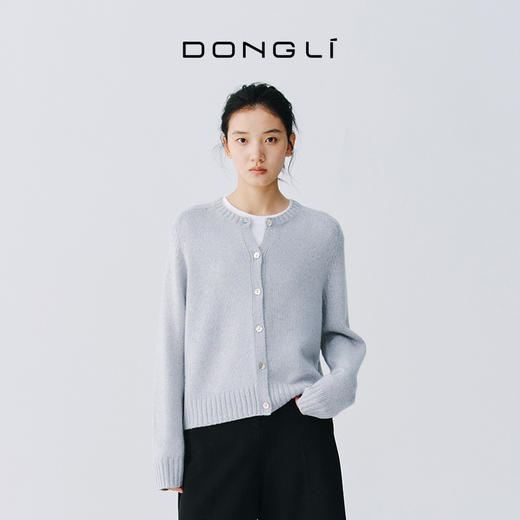 东黎 • 复苏的呼吸 山羊绒女士圆领开衫 6171 商品图0