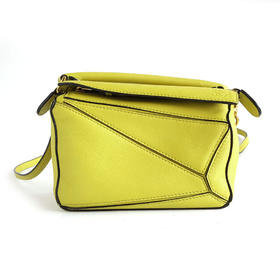 【95新】LOEWE罗意威绿色mini puzzle几何包单肩斜挎包女士 090126TJ43