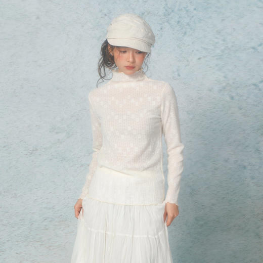 基础百搭半高领蕾丝打底衫-纪念日百货门店同款168898977 商品图0