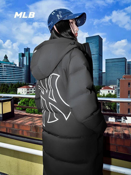 【秒杀价已调 直接拍】MLB 大联盟 原单 男女同 后背大字母 长款羽绒服 商品图0