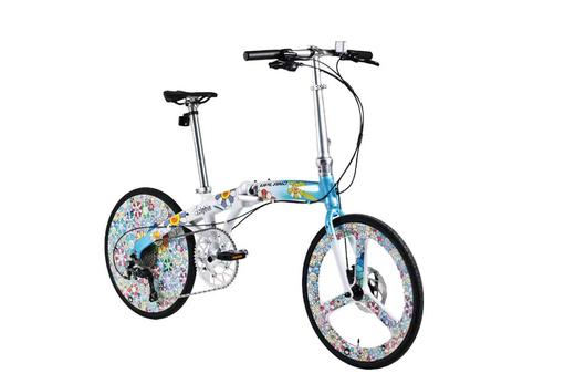 UPLAND梵高艺术涂装系列星空定制封闭轮折叠车 星空\向阳花涂装 商品图12