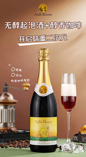 澳洲原瓶进口碧安迪咖啡无醇起泡香槟女生巴罗萨0酒精750ml/瓶