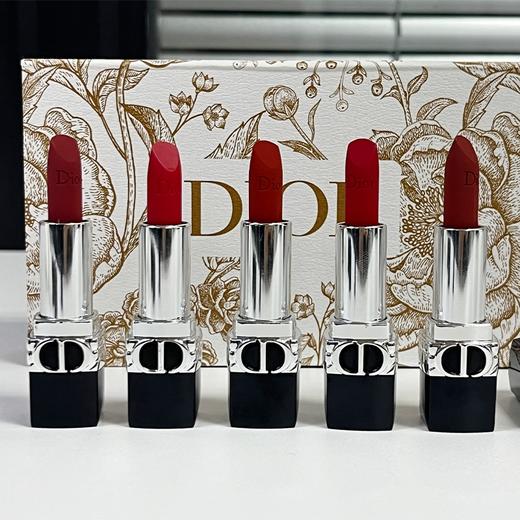 【送礼袋】DIOR迪奥烈焰蓝金口红荷花小样五件套1.5g*5支（丝绒#999+丝绒720+哑光888+丝绒840+丝绒228）  一般贸易  有效期202608 商品图13