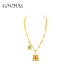 GAONAS  时尚贵气母子包金色项链11842XGO 商品缩略图0