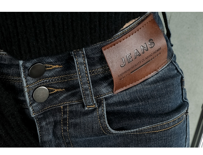 拉夏贝尔紧身小脚牛仔裤女秋季2023新款高腰显瘦修身黑色铅笔