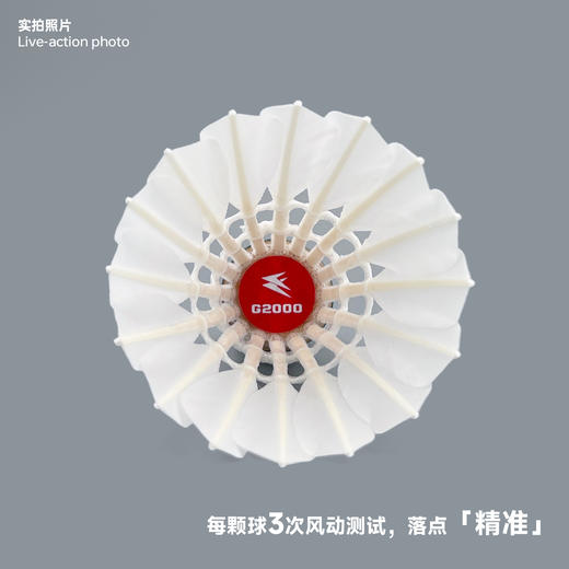 飞羽 羽毛球 比赛级 优质鹅毛 红羽-G2000 商品图4