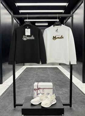 F012224重工刺绣大标设计圆领卫衣男女同款