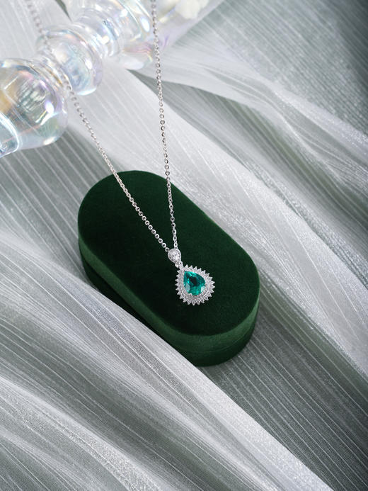 子佩集【薄荷晨光】银S925套链【PM2311-1-XF】项链培育宝石祖母绿2601 商品图2