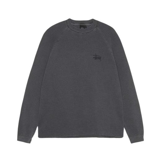 D012263字母logo情侣圆领华夫格长袖卫衣 商品图3