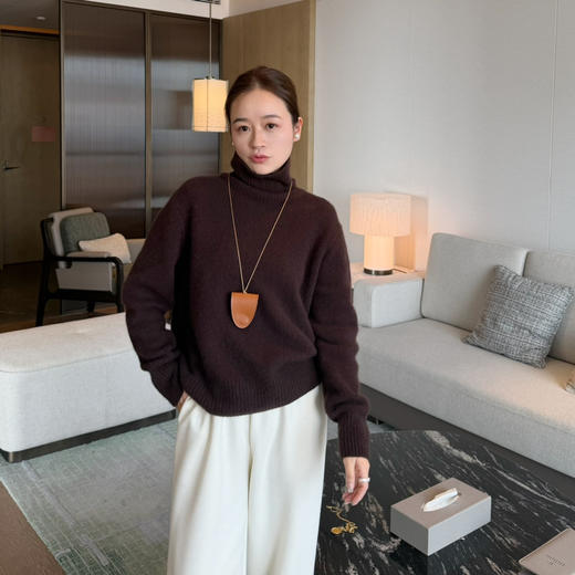 2601312    bsby羊绒 厚款 高领宽松羊绒衫 商品图7