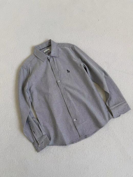 F012218男士内搭衬衣纯色长袖棉质牛津纺衬衫 商品图13