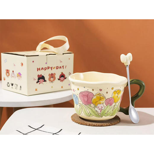 460ml郁金香兔子杯陶瓷杯-纪念日百货门店同款169260588 商品图3