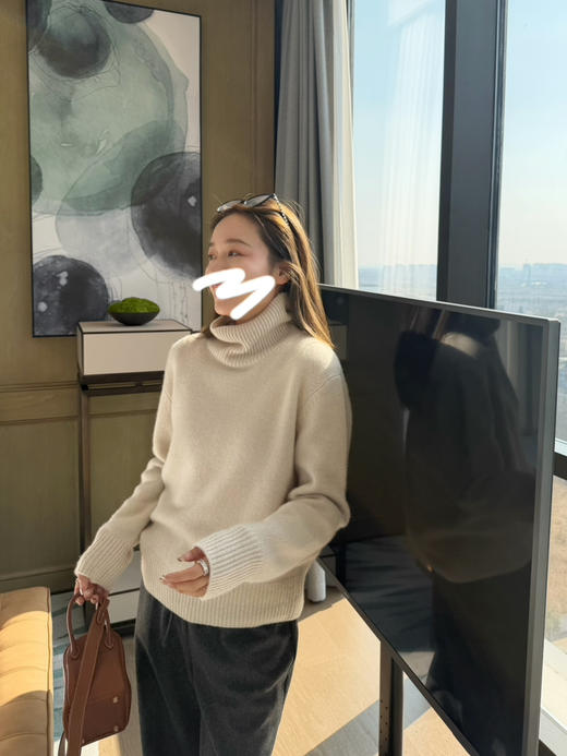 2601312    bsby羊绒 厚款 高领宽松羊绒衫 商品图6