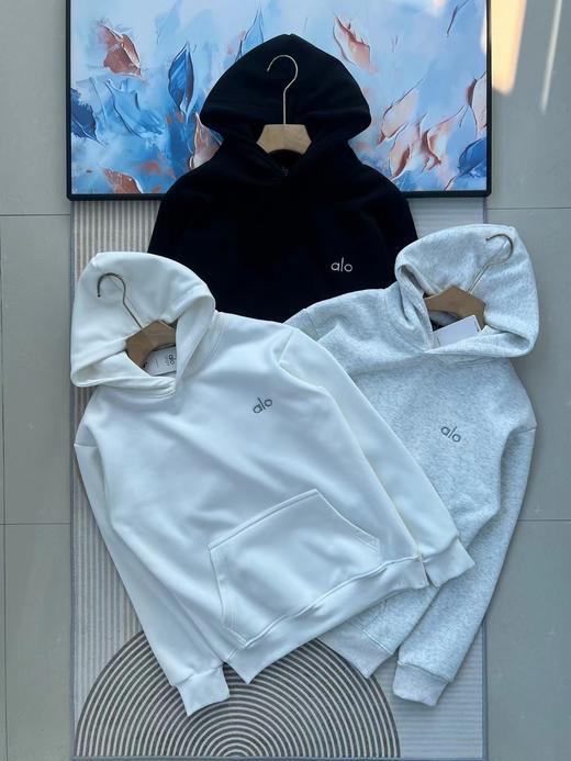 D012249高克重定织抓绒面料双色可选重磅抓绒连帽卫衣 商品图0