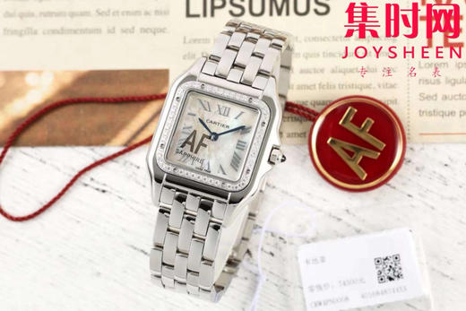 与豹同行 一跃入心 AF卡地亚猎豹系列 贝母面 中号表盘尺寸：27×37mm 女士腕表 商品图0