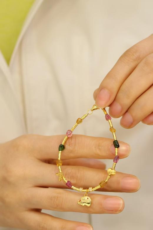 富贵吉象 碧玺彩虹糖手链 JY 商品图1