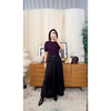 审美定力 2026早春 极简chic nerd风 高智感H型黑色简约长半裙 意大利订单款 显瘦梨型福音 商品缩略图3