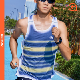 果凡夏季凉感透气贴合无缝压胶背心男女款跑步GTD11251/GTD12252