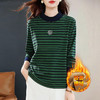 德绒条纹打底衫女2026秋冬季新款大码显瘦上衣气质半高领长袖内搭 商品缩略图2