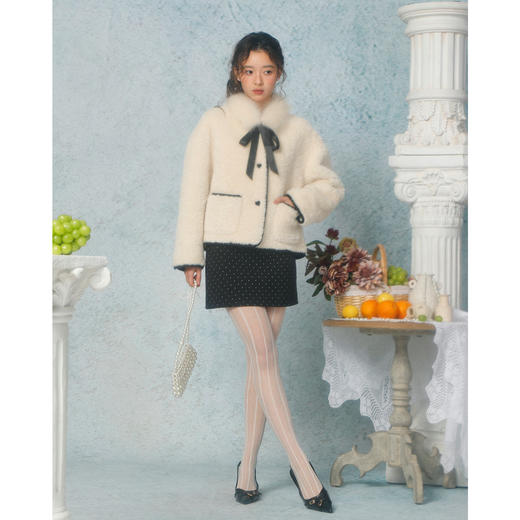 千金感绑带羊羔毛外套-纪念日百货门店同款169445427 商品图1