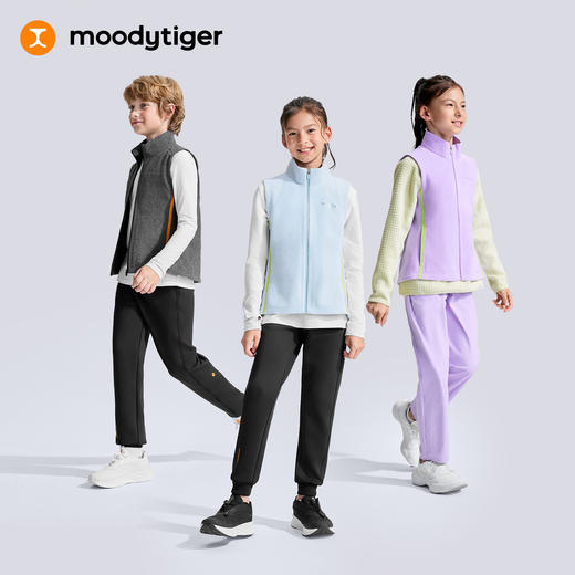 【大J专属】moodytiger儿童针织马甲暖皮衣家族保暖拒水外套53510506 商品图4