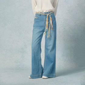 复古休闲百搭微喇牛仔裤-纪念日百货门店同款169144587