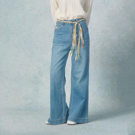 复古休闲百搭微喇牛仔裤-纪念日百货门店同款169144587 商品图0