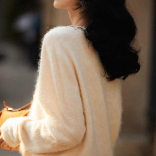 无缝一体工艺拉毛羊毛衫，澳洲羊毛、山羊绒黄金配比，软糯舒适 商品图1