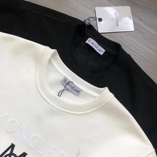 F012220手臂徽标字母logo胶印植绒男女款加绒圆领卫衣 商品图10