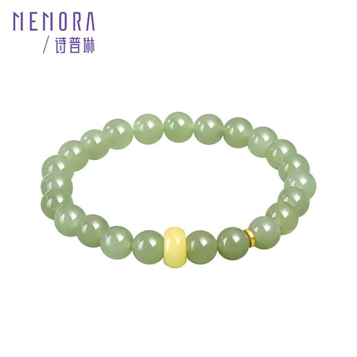 玉玲珑手链 中国风和田玉蜜蜡S925银手链手串送女友礼物MEMORA诗普琳NB904501 商品图6
