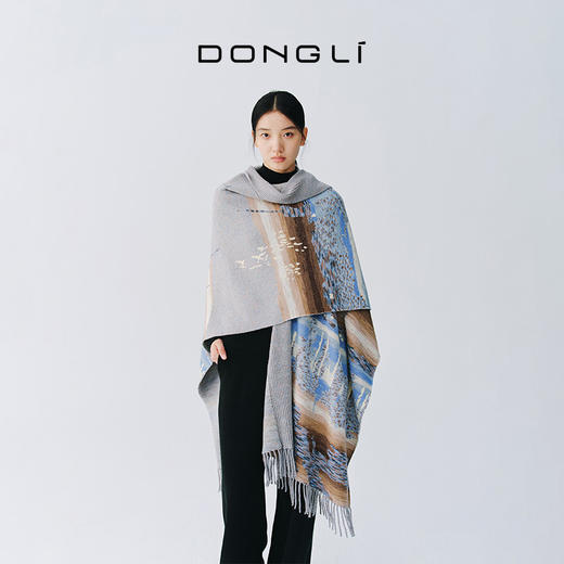 东黎 • 复苏的呼吸 山羊绒提花披肩 6165 商品图2