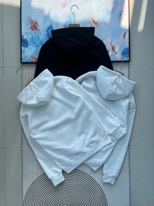 D012249高克重定织抓绒面料双色可选重磅抓绒连帽卫衣 商品图3