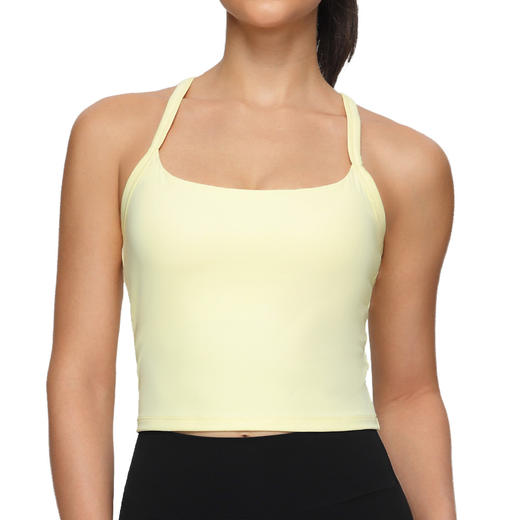 跃牌【欲动春风】系列 瑜伽健身背心女带胸垫紧身工字运动背心防震瑜伽上衣22330 商品图4