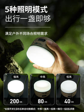 牧高笛零星LED照明灯户外营地帐篷灯便携野营灯充电超长续航磁吸