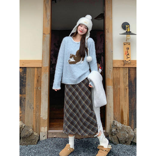 <曾小咸推荐>现货秒杀 ！微信超特价！绣花猫咪长袖针织衫 日常179.99 立减90 秒杀89.99！！ 商品图2