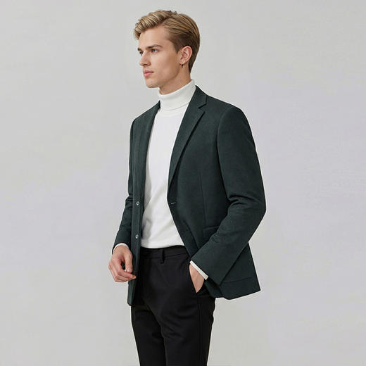 布兰施男士商务西装休闲单西通勤显个性西服外套男开衫 商品图2