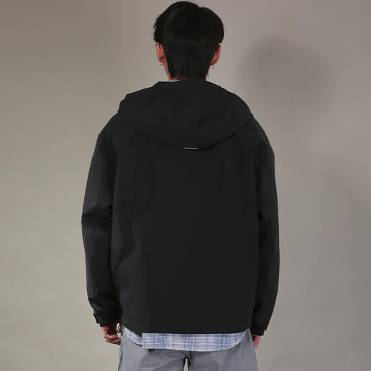 DRONKOO 2026 连帽前后弧形压边下摆抽绳中厚夹克 商品图4