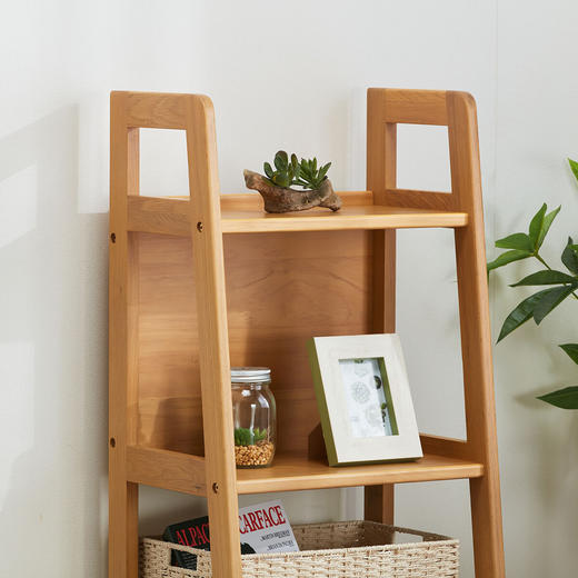 【家具】  实木置物柜落地储物架置物架梯形架 宜木WP02 商品图1