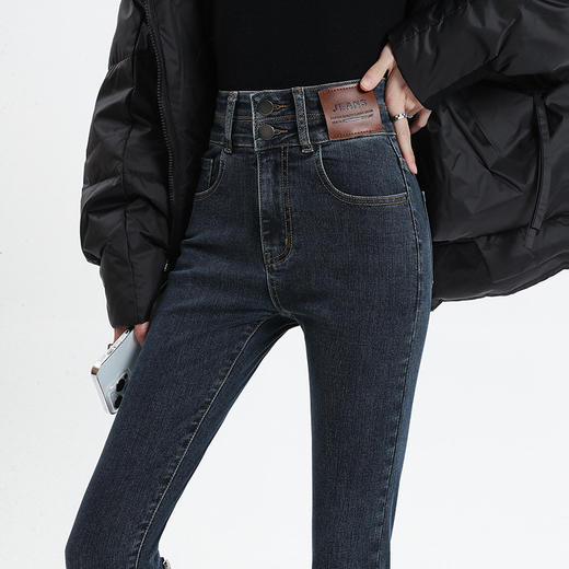 【紧身小脚牛仔裤】春秋新款 高腰显瘦修身靴裤 九分铅笔打底裤子  商品图0